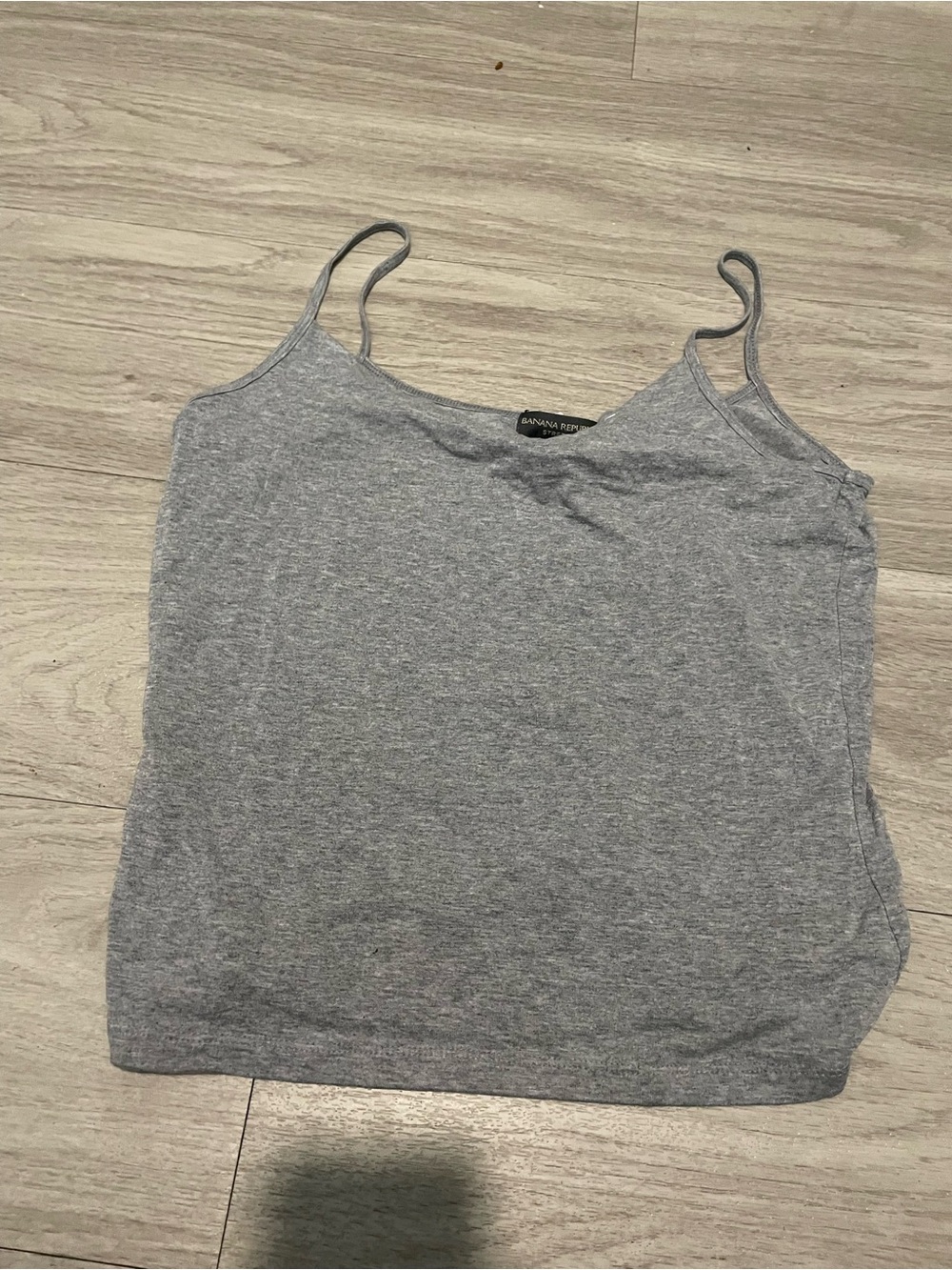 Banana Republic Light Heather Gray Spaghetti Strap Tank